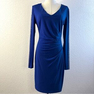 Guess Los Angeles cobalt blue studded bodycon dress (Size 6)